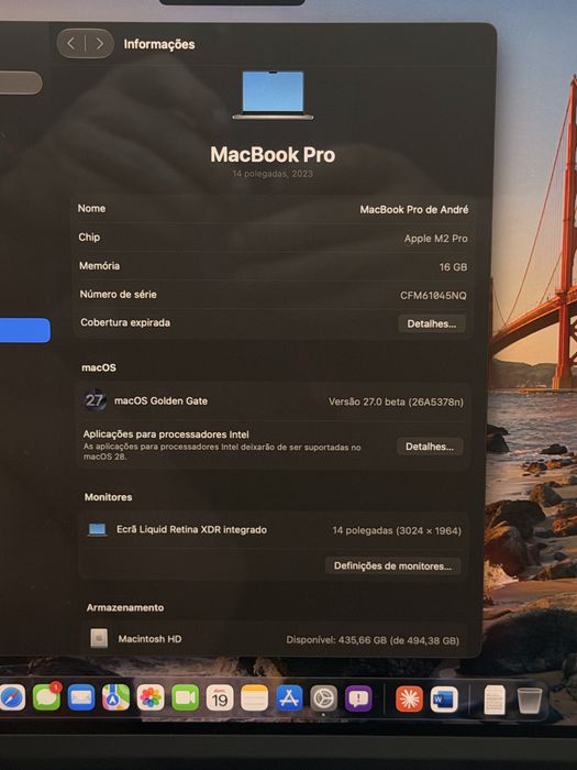 Apple Macbook Pro 14’ M2 Pro! Oportunidade!
