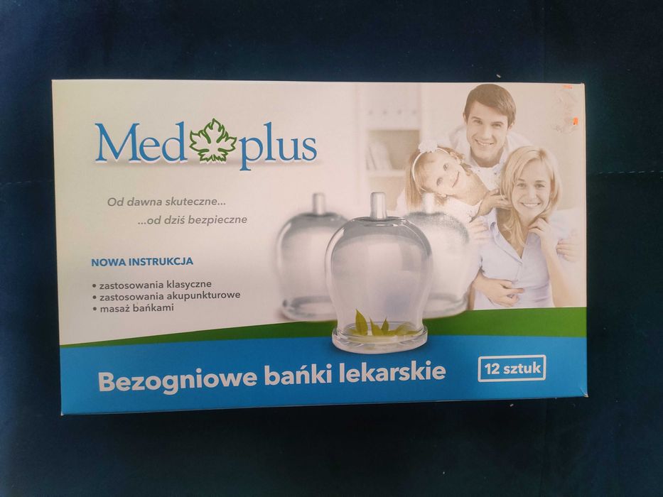 Bezogniowe bańki lekarskie Med plus 12szt.+ pompka