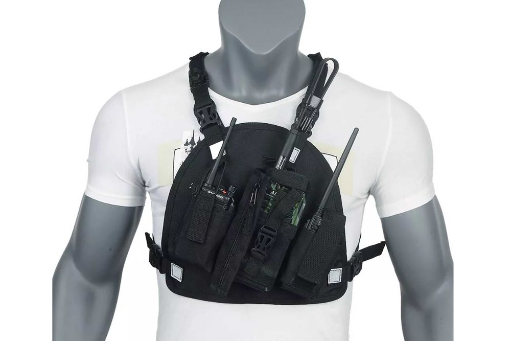Colete tático para 3 rádios