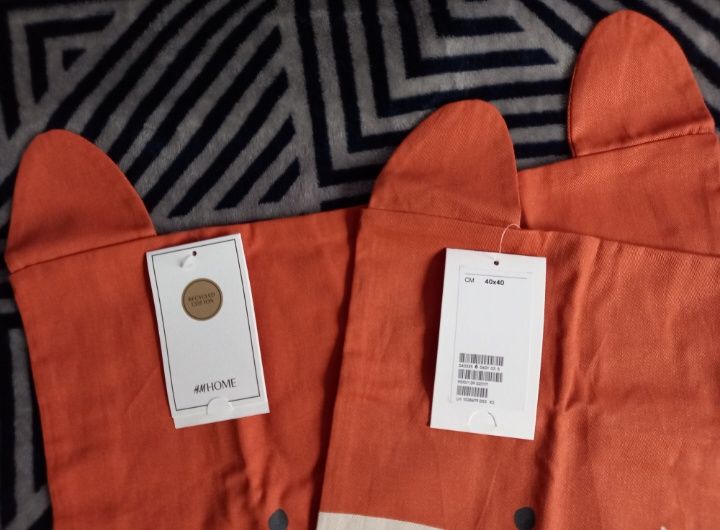 NOWE 2x poszewka hm h&m home lis lisek las fox metka