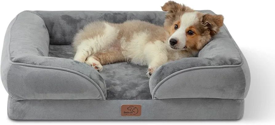 Bedsure Orthopaedic Dog Bed, Ergonomiczna sofa dla psa 71 x 58 cm