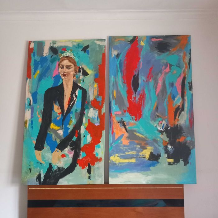 Diversas obras de arte originais em acrílico ou óleo sobre tela