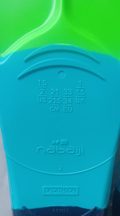 Barbatanas de natação curtas - tamanho 33/34