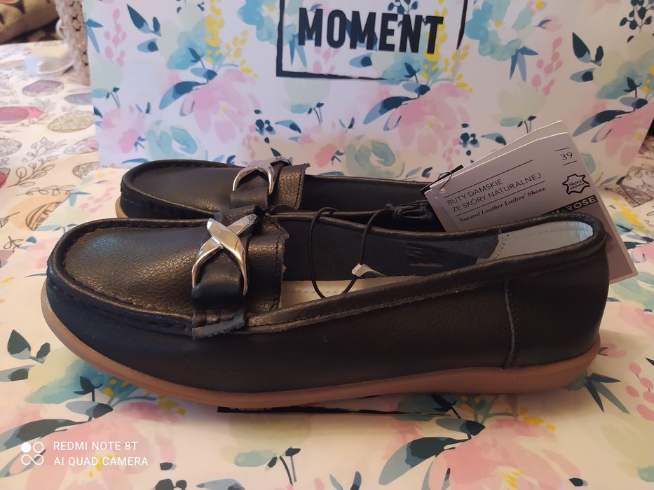 Skórzane buty damskie ze skóry naturalnej