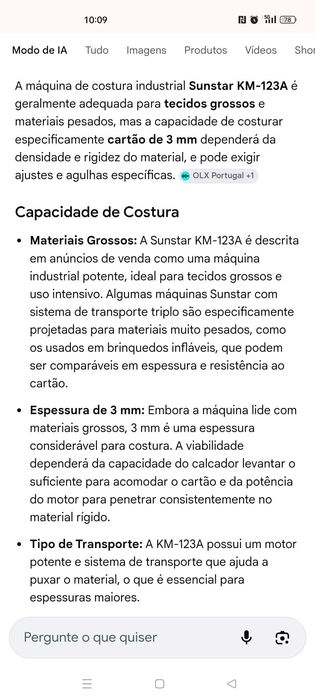 Máquina de costura industrial