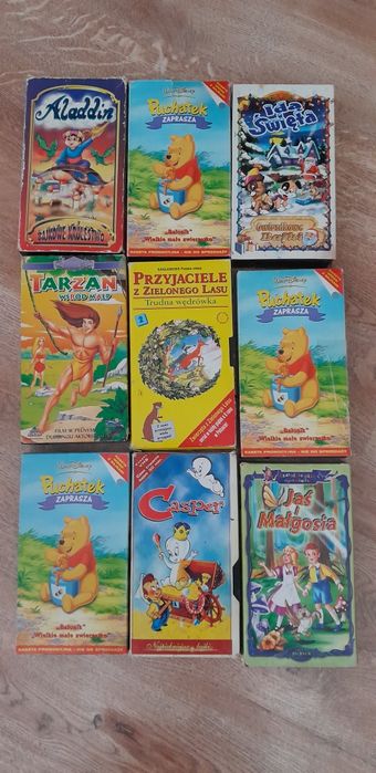 Zestaw kaset VHS bajki