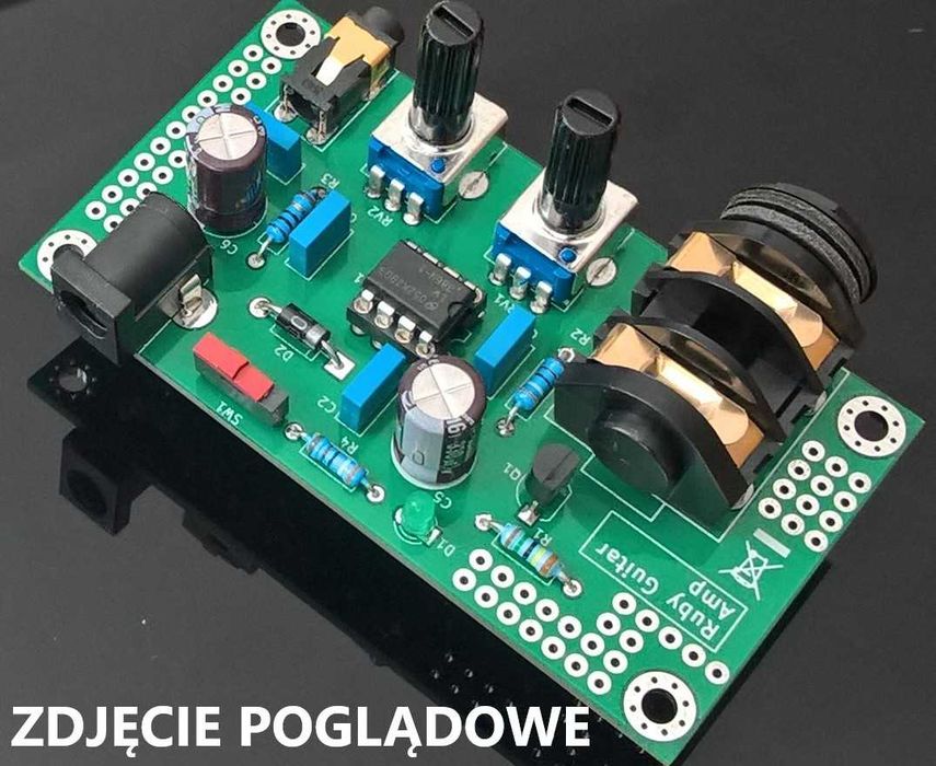 Płytka pcb - wzmacniacz słuchawkowy do gitary