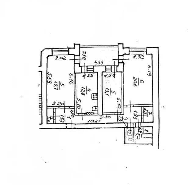 3 кім 95 м2 СПЕЦПРОЕКТ в ЦЕГЛІ середній поверх висотка ТОПОЛЯ (715791)