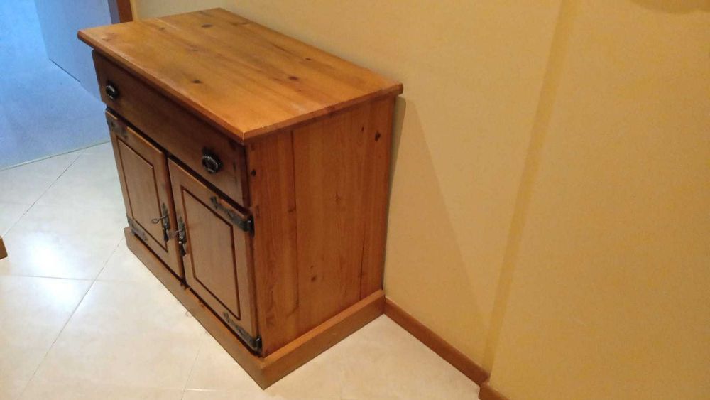 Conjunto Mobília de Sala Fetex em Madeira Natural