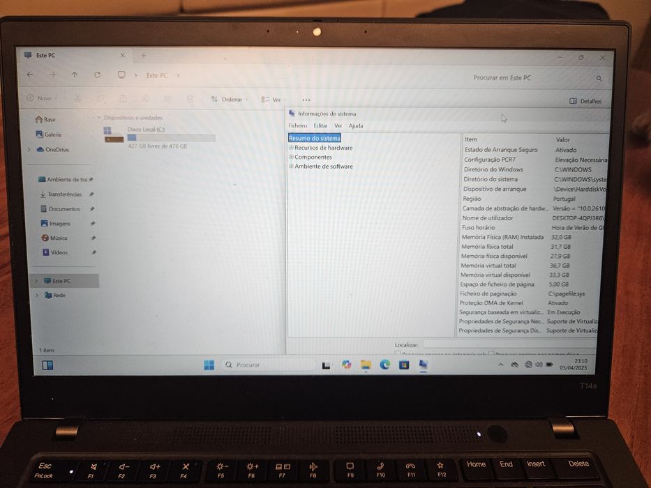 Lenovo Thinkpad T14s 32GB RAM 512GB ROM