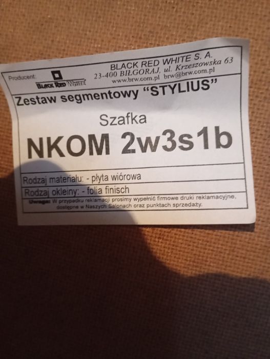 Komoda BRW stylius ciemny brąz