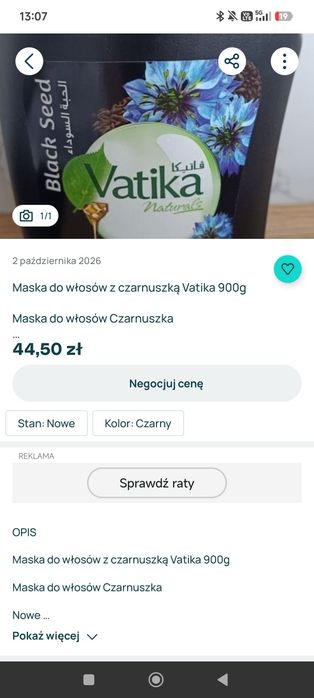 Vatika nowa z czarnuszka
