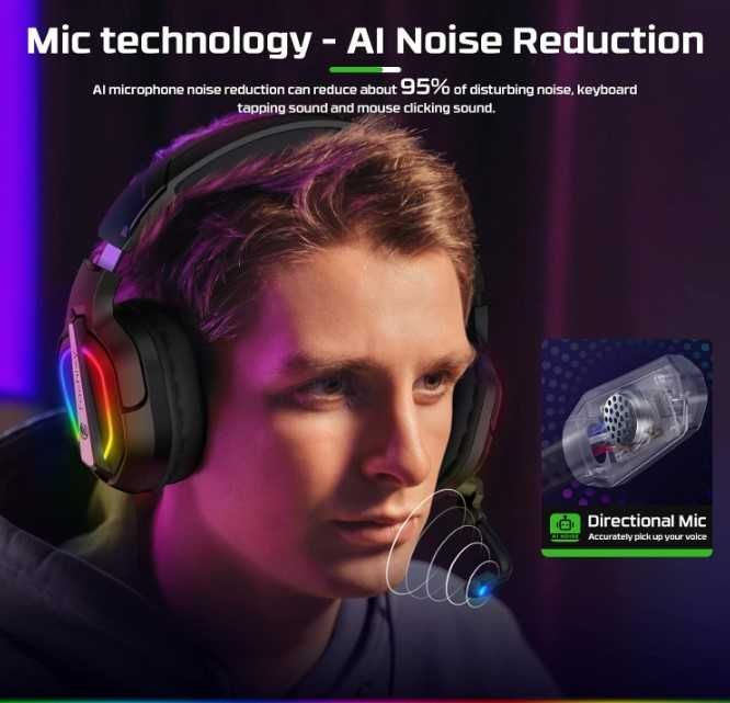 Słuchawki komputerowe, zestaw słuchawkowy do gier PC/PS/XBOX