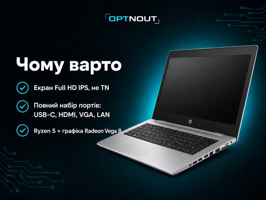 Ноутбук HP ProBook 645 G4 Ryzen 5 2500U 8/256 14"FHD IPS з ЄС/США