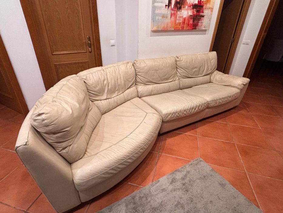 Sofa pele verdadeira Divani e Divani