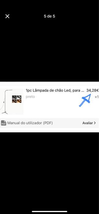 Lampada led de chao
