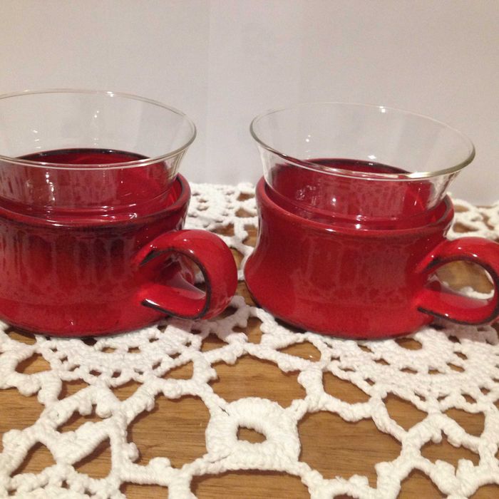 4 filiżanki ,  porcelit , Melitta , Jena Glass , Schott , lata 70-te