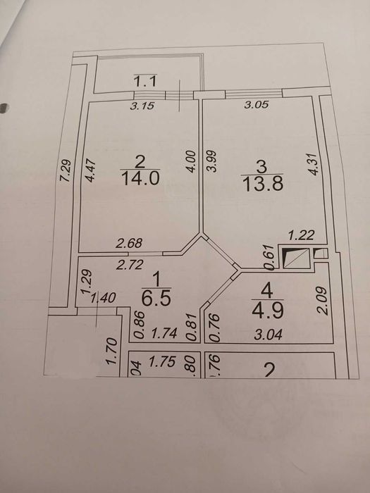 Кадор Сахарова 1 ком. вид моря -45 тыс