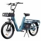 Rower elektryczny ONESPORT OT01, silnik 650W, bateria 48V 27Ah, opony 20*2,6 cali, maks. prędkość 25km/h - Niebieski