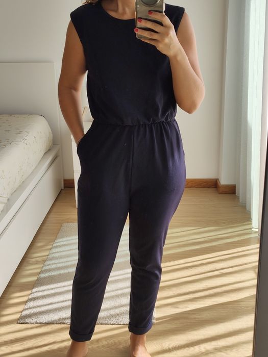 Macacão elástico azul escuro
