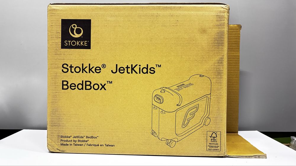 Walizka jetkids stokke bed box Moonglow White plecak