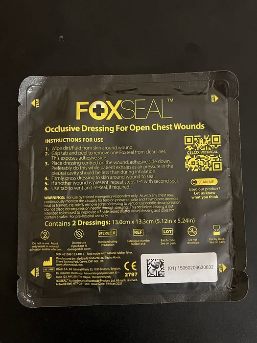 Аптечка FOXSEAL для грудных ран