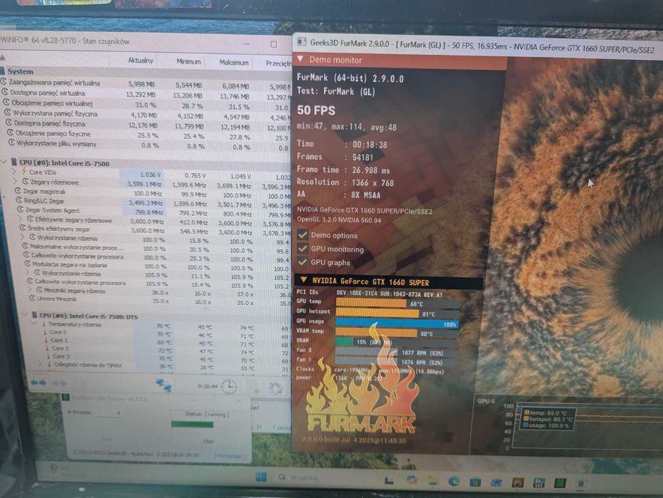 Komputer do Gier I5 GTX 1660 Super OC SSD512GB+ 1000GB H RAM 16GB W11