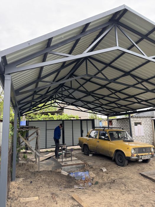 Навіс виготовленя , мониаж