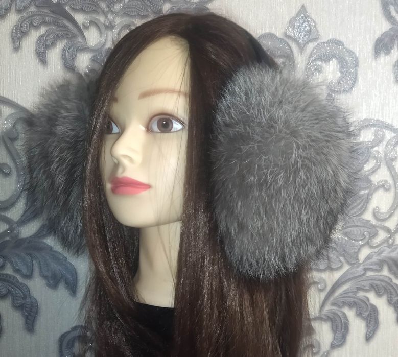 Продам навушники із хутра чорнобурої лисиці