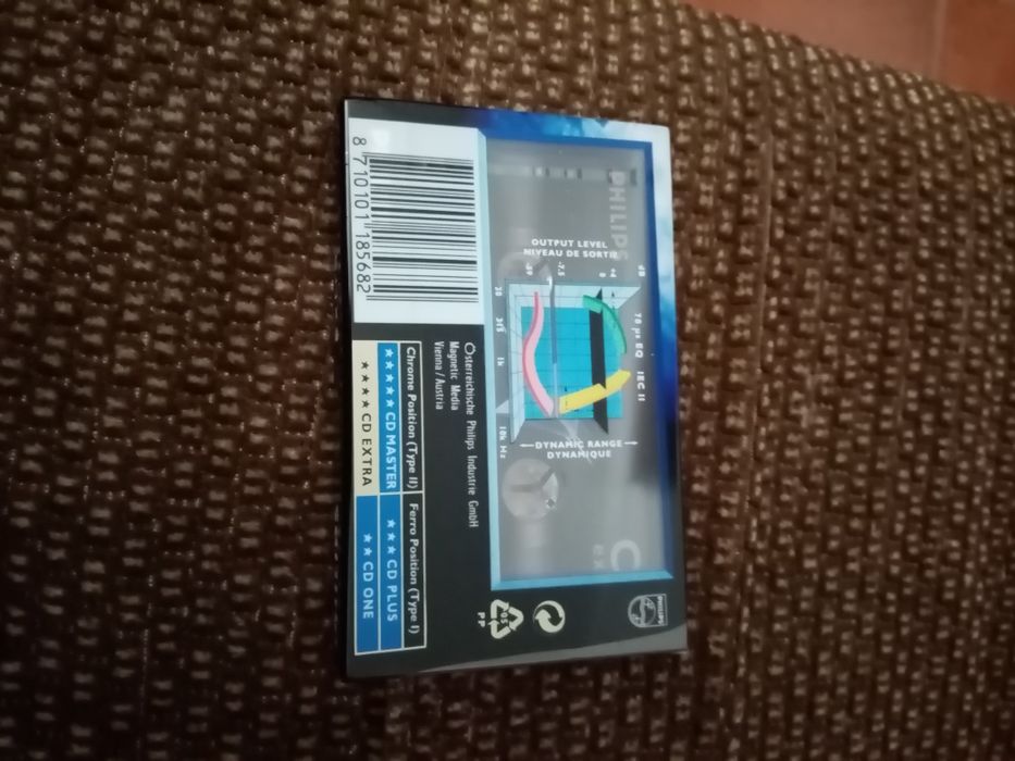 Cassete audio virgem Philips CD extra crómio 60 min.