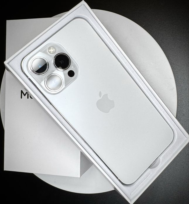 Apple iphone 14 PRO MAX 128gb SILVER 100% bat jak nowy 6msc gwar