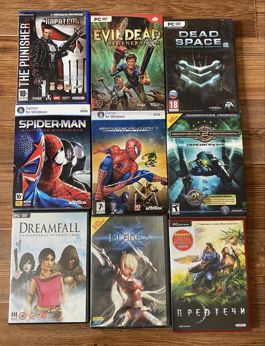Диски ПК: The Punisher Каратель, Spider Man Dead Space, Предтечи Evil Dead Космические Рейнджеры, X Blades Alice Madness Returns Диллема Dreamfall