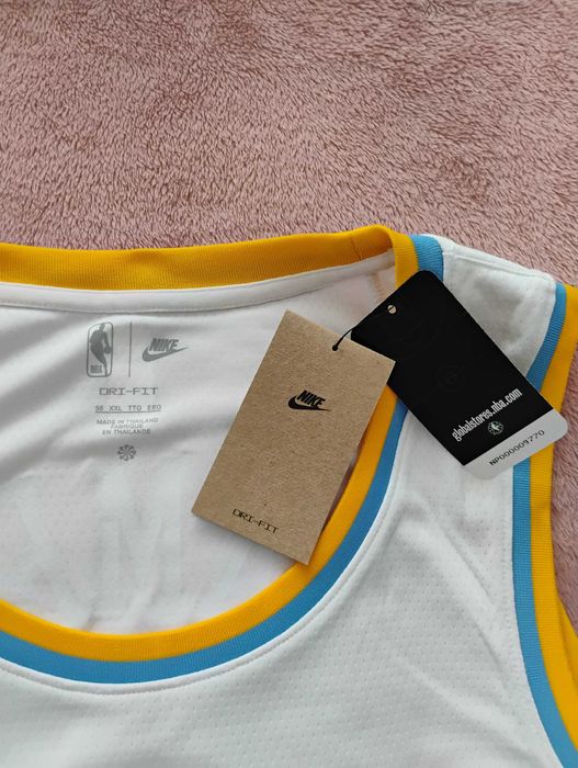 Biała Koszulka NBA Lebron James #23 LA Lakers XXL