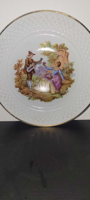 Prato Decorativo SPAL Motivo Galante "Fragonard" Porcelana de Portugal