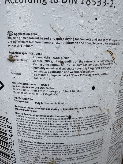 Grunt bitumiczny Bauder do papy BURKOLIT PLUS 30l