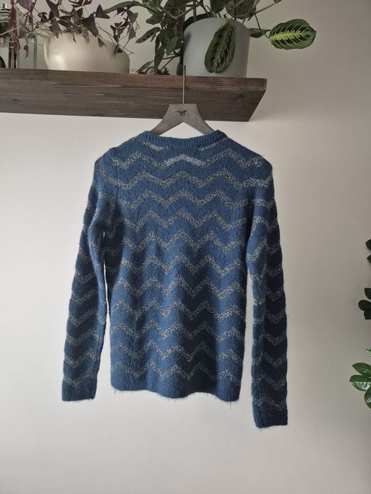 Sweter damski Vero Moda S lekki miękki morski połyskujący knitwear