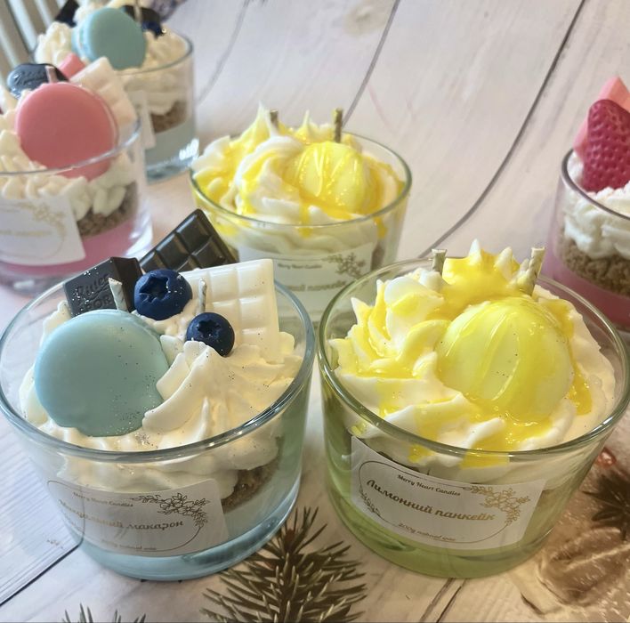 Свічка ручної роботи подарунок аромасвічка декор