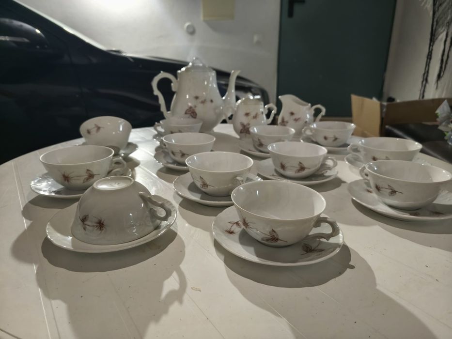 Conjunto 6 Chávenas Café Vista Alegre Antigas (Anos 40/60) - Azul