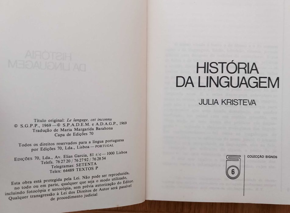 História da Linguagem - Julia Kristeva