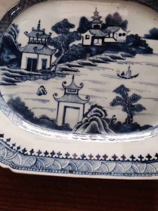 companhia indias travessa século XVIII paisagem fluvial 40cm