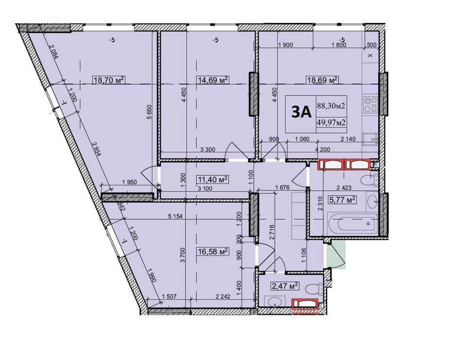 Продаж 3 к квартири в ЖК Podil Plaza Residence
