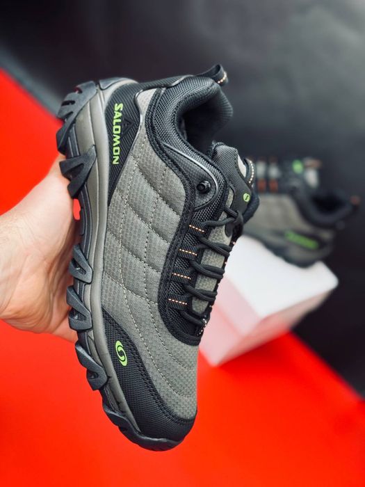 Деми кросовки Мужские кроссовки Саломон, Salomon WaterProof Саламон кожаные красавки Водонепроницаемые кросивки саломон Водооталкивающие кросивки