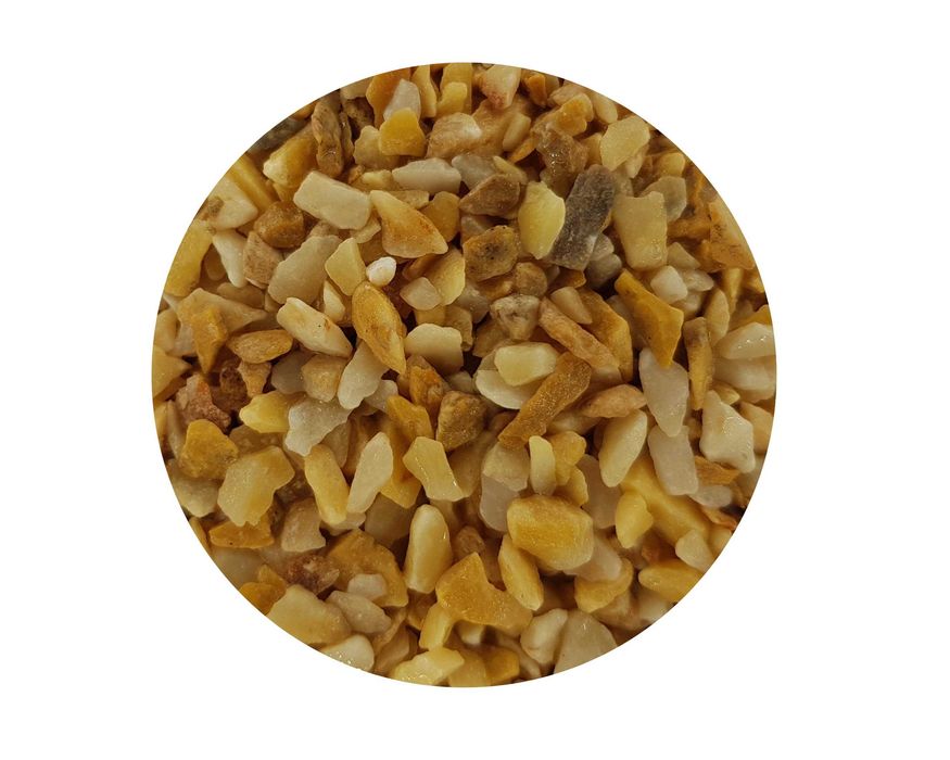 Żwirek Giallo Siena Kamień Jasny Żółty Do Akwarium Grys 1,8-3mm 1KG