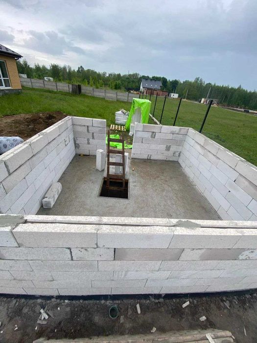 УВАГА! Будівельні роботи | Заливка фундаменту | Кладка піноблоку