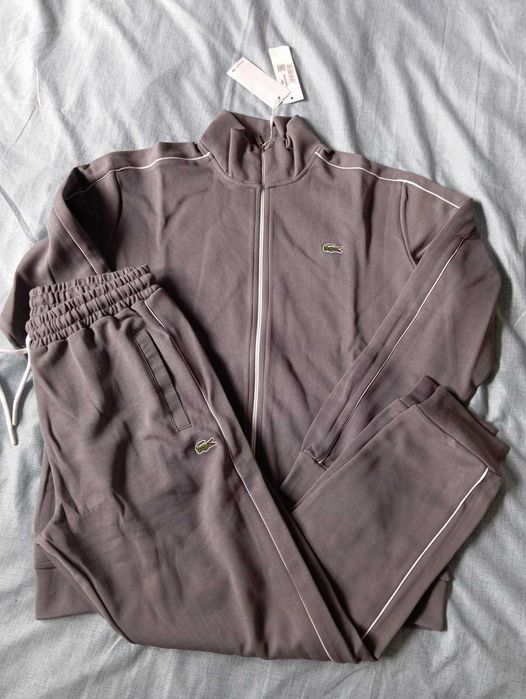 Komplet dresowy Lacoste regular fit - szary, rozmiar M promocja