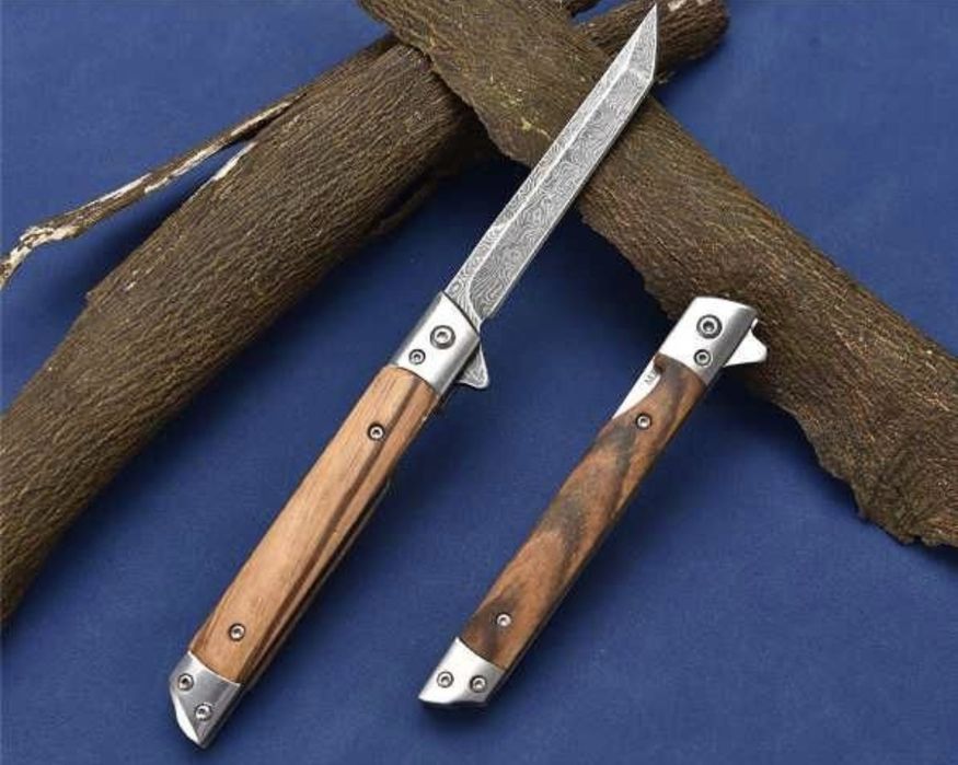 Складаний Ніж EDC Сталь M390 Сандалова Ручка Туристичний Ніж з Чохлом