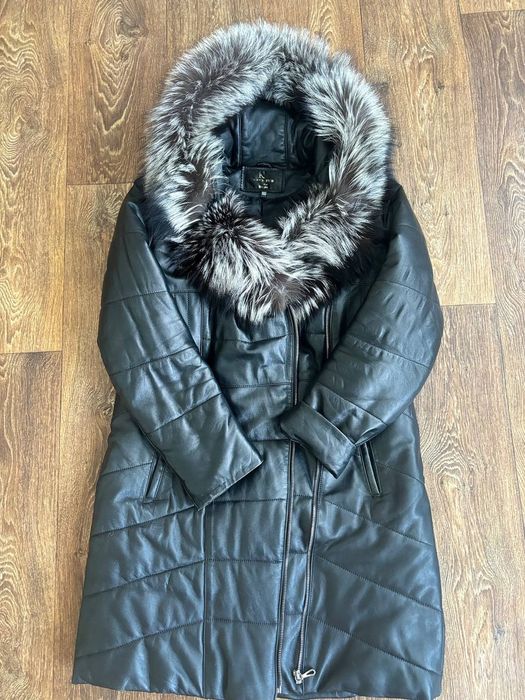 Дублянка кожаная тепла дубленка