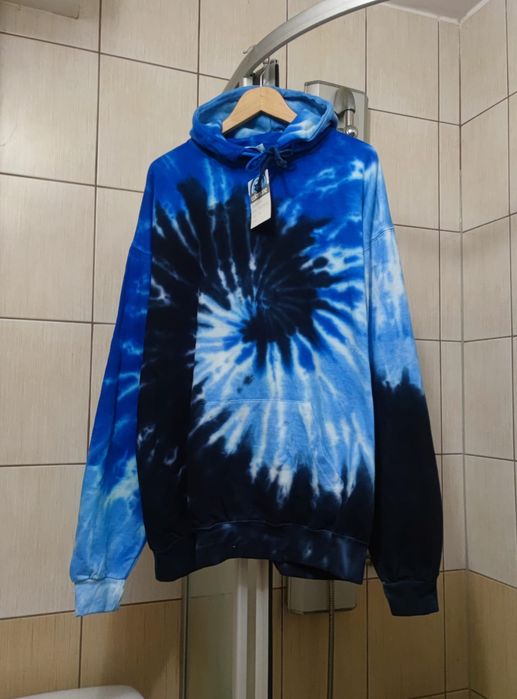 bluza z kapturem męska XXL Colortone color tone blue ocean  classics n