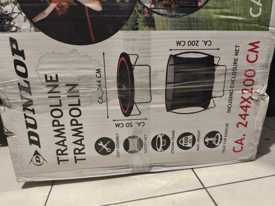 Nowa Trampolina Dunlop Premium 244cm 8ft