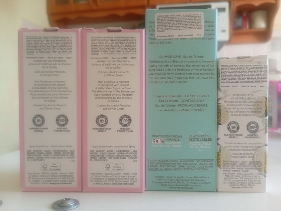 Парфюмерная вода Monoi,Mon Evidence,Ondes positives Yves Rocher, Ив Роше